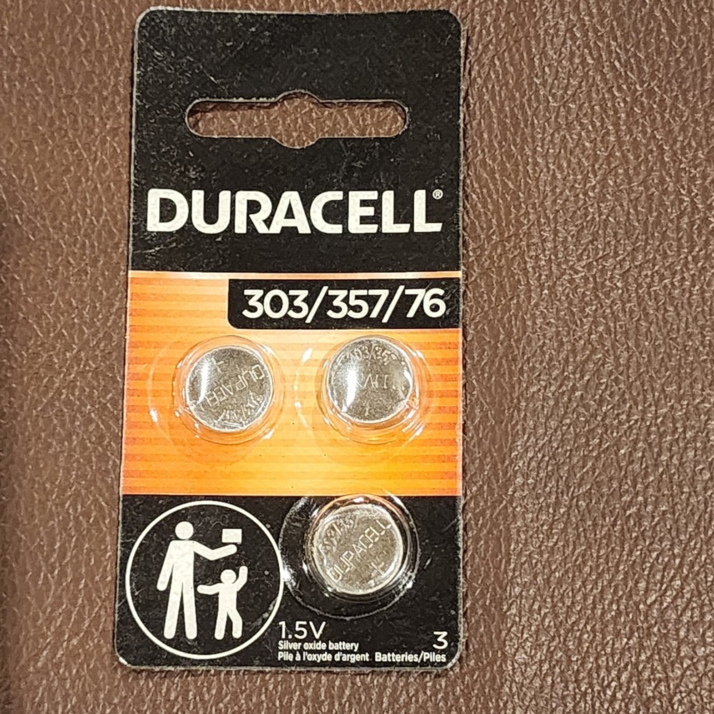 Duracell 303 357 76 Silver Oxide Battery 1.5V SR44 SR44W EPX76 Button Cell 3Pk